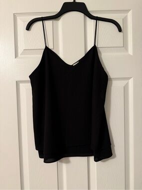 Paper Crane Black Spaghetti Strap Top Size Medium